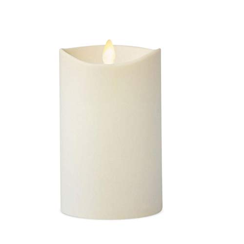 Luminara Realistic Artificial Moving Flame Outdoor Pillar Candle  Moving Flame LED Battery Operated Lights for Outside Christmas Thanksgiving  Remote Ready  Remote Sold Separately  325 x 5