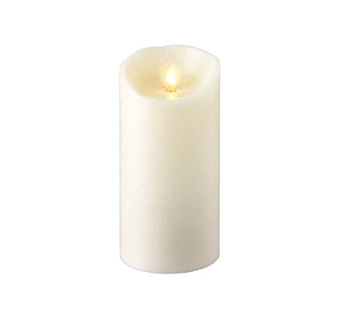 Raz Imports 3X6 Moving Flame Ivory Pillar Candle  Elegant Flameless Lighting Accent and Decorative Light Source  Flickering Scented Candles for Entryway Garden Patio Bathroom and Living Room