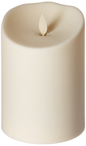 Luminara Flameless Outdoor Pillar Candle Unscented Ivory 5 in