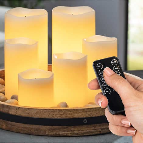 Gerson 6Piece LED Flameless Candle Set