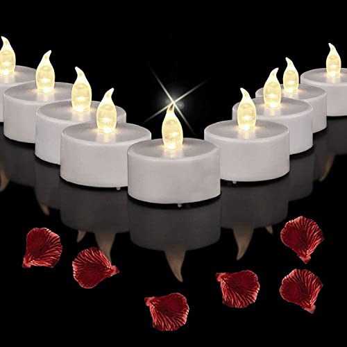 Tea Lights Battery Operated CandlesRealistic and Bright Flickering Holiday Gift Flameless LED Electric Candles for Seasonal  Festival Party Home Decoration(100 Pack Warm White)