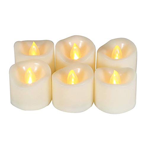 Flameless Flickering LED Votive Tealight Candles Battery Operated with Timer  6 Hours On and 18 Hours Off Per Cycle LED Tea Light Candles for Outdoor Halloween Pumpkin Light Christmas Decorations