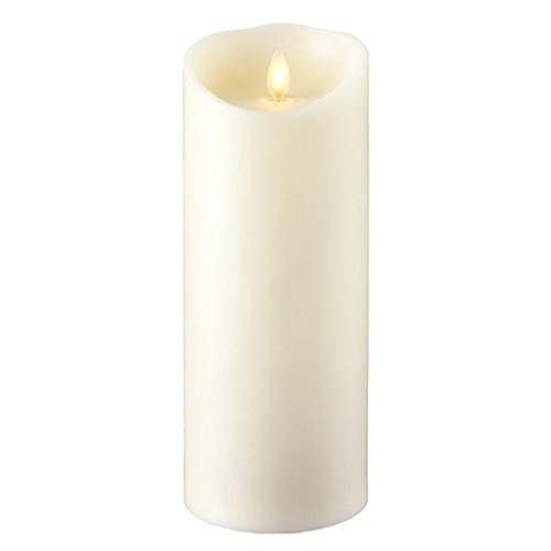 RAZ IMPORTS INC Push Flame Flameless Battery Operated LED Pillar Candle Ivory 35x 9 for Home Décor Holiday and Gift