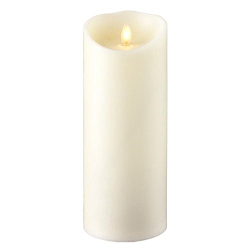 RAZ IMPORTS INC Push Flame Flameless Battery Operated LED Pillar Candle Ivory 35x 9 for Home Décor Holiday and Gift