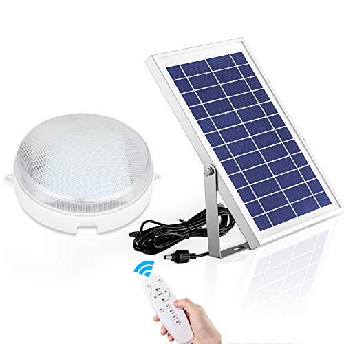 Solar Lights Indoor Home Intelligent Solar LED CeilingPendant Light with Remote Control Integrated Cool WhiteWarm White Switchable 1000Lumen Outdoor Solar Barn Light for Shed Porch Patio Garage