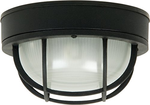 Craftmade Z395TB Bulkhead Outdoor Retro Flush Mount Ceiling Lighting 1Light 100 Watt (10W x 6H) Matte Black