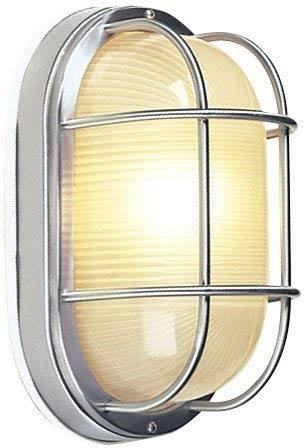 Craftmade Z397SS Bulkhead Outdoor Marine Flush Mount Ceiling Lighting 1Light 100 Watt (7W x 11H) Stainless Steel