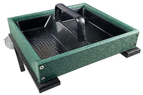 JCs Wildlife Easy Clean Poly WindowMount Platform Bird Feeder USA Made (Green)