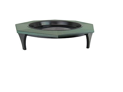 JCs Wildlife Ground Garden Poly Lumber Low Profile Bird Bath 16 (Green)