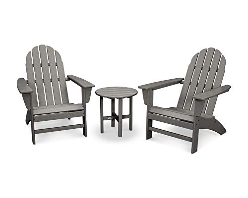 POLYWOOD Vineyard 3Piece Adirondack Chair Set with Side Table