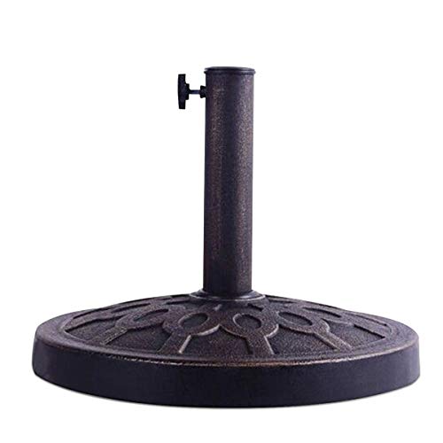 Giantex 30lbs Patio Market Umbrella Base Heavy Duty Outdoor Stand Cast Iron Umbrella Holder for Garden Beach Classic Round Umbrella Standing Deck Porch