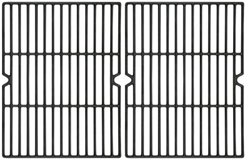 Permasteel PP20403BCGAM OEM Part Replacement Cooking Grates Fits Kenmore 4 Burner BBQ Grills Cast Iron Set of 2 Black