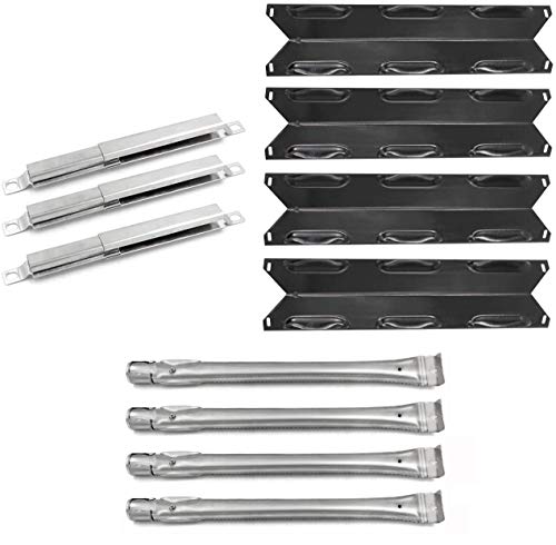 Hongso Grill Burner Tube Heat Plate Shield Crossover Gas Grill Repair Kit for Kenmore 14616197210 14634611410 14623678310 14610016510 14616132110 14634461410 BBQ Pro 14623676310