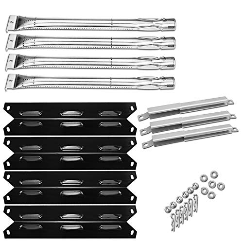 Hisencn Grill Repair Kit Compatible with Kenmore 14616198211 14623676310 14634611410 14623678310 14610016510 14616197210 14616132110 14634461410 Burner Porcelian Heat Plate Crossover