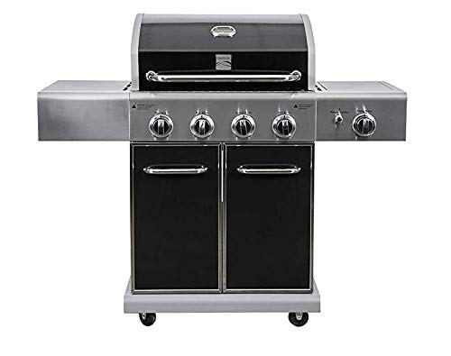 Kenmore PG40409S0LBAM 4 Outdoor Patio Gas BBQ Grill with Side Burner Black