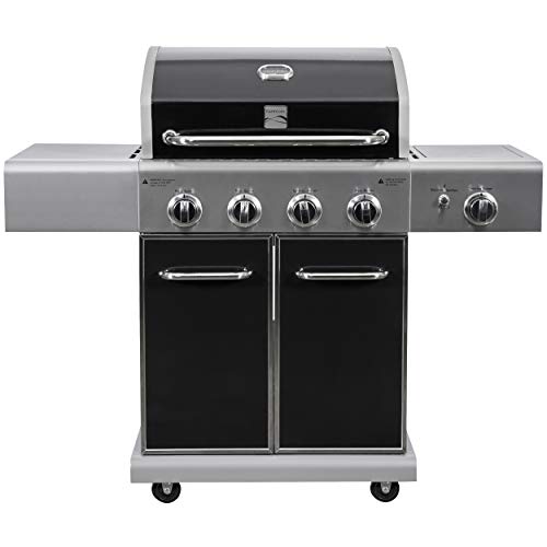 Kenmore PGA40409S0LB 4 Burner Cabinet Style Propane Gas BBQ Grill with Searing Side Burner 52000 Total BTU Black