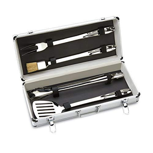 AllClad Stainless Steel BBQ Tool Cookware Set 4Piece Silver