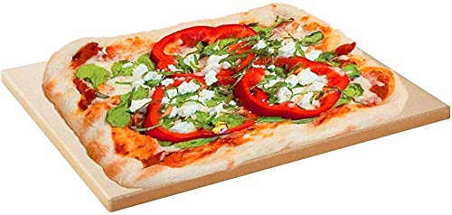 OYUNKEY 15 x 12 Inches Pizza Stone Baking Stone for Pizzas use in Oven and GrillBBQ for Making Pies Pastry Bread Calzone