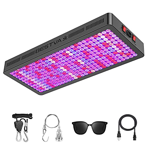 BESTVA 4000W Led Grow Light 7x5ft LM301B Diodes 10x Optical Reflector Full Spectrum LED Growing Lights for Indoor Plants Greenhouse Veg Bloom Light Hydroponic Growing Lamps Actual Power 450Watt