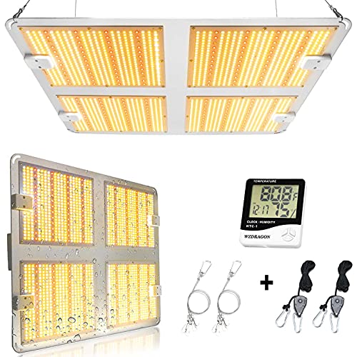 LED Grow Light WZDRAGON 4000W 5x5 Coverage Compatible Waterproof Commercial Grow Lights for Indoor Plants Full Spectrum 3000K 5000K 660nm 760nm IR 1888pcs LEDs