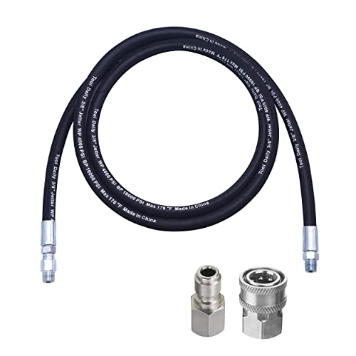 Tool Daily Pressure Washer Whip Hose Hose Reel Connector Hose for Pressure Washing with Pressure Washer Adapter Set 8 FT