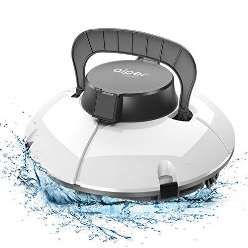 Renewed AIPER SMART Cordless Automatic Pool Cleaner Strong Suction with Motors Lightweight IPX8 Waterproof AutoDock Robotic Pool Cleaner Ideal for Above Ground Flat Pool Up to 538Sq Ft