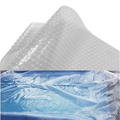 mitoharet 16mil 16x32FT PE Rectangle Swimming Pool Solar Blanket Cover Heat Retaining Solar Blanket Cover for AboveGround and InGround Pools(Clear)
