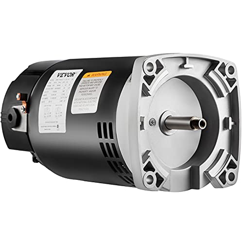 VEVOR Pool Motor34 HP 3476 RPM 1 Speed 230115 Volts 5631125 Amps 125 Service Factor 56Y Frame PSC ODP Enclosure Square Flange Pool Motor Swimming Pool Pump Motor