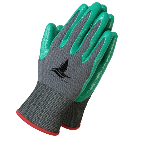 Garden Gloves Women and Men 2 pairs Super Grippy Texture for Gardening and Work Activities  SML Sizes (Medium)