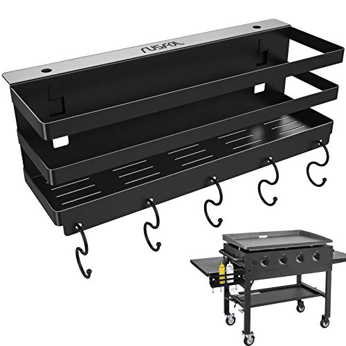RUSFOL Upgraded Stainless Steel Griddle Caddy for 2836 Blackstone Griddles with a Allen Key Space Saving BBQ Accessories Storage Box Free from Drill HoleEasy to Install