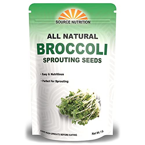 1 lb Broccoli Sprouting Seeds  Perfect for Sprouting  Microgreens Rich in Sulforaphane USA Grown (Resealable Bag)