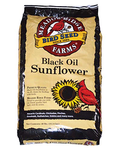 Meadow Ridge Farms Black Oil Sunflower Bird Seed 40Pound Bag