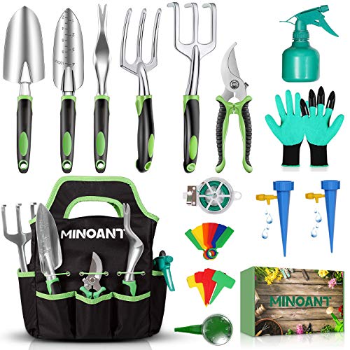 Gardening Tools Garden Tools Set Gardening Hand Tools Gardening Gifts for Women Men Heavy Duty Gardening Supplies Aluminum Garden Tool Set Gardening Kit Supplies with Garden Shovel 33pcs