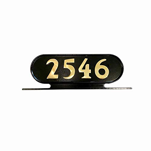 ADDRESSES OF DISTINCTION Williamsburg Style 8 Address Plate  Plaque for House Numbers  Rust Proof Aluminum Mailbox Topper  Mounting Hardware Included (Solid Brass Numbers)