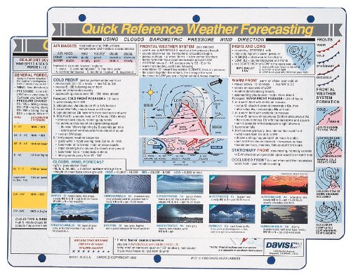Davis Instruments Weather Forecasting Quick Reference Card 8 12 X 11Inch