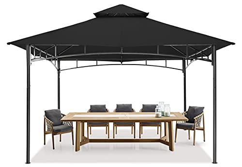 MASTERCANOPY Soft Top Outdoor Garden Gazebo for Patios and Backyard (10x12 Black)