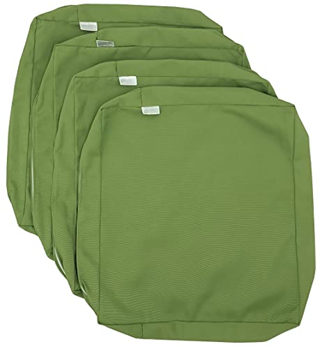 Pistachio Green Outdoor Water Repellent Patio Chair Cushion Seat Pillow Covers (24x22x4 (4 Covers))