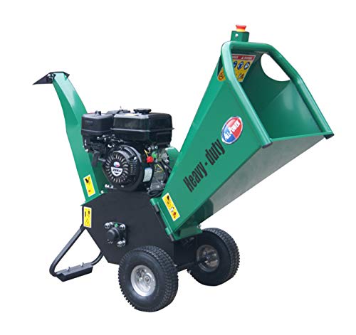 All Power America APWC210 Heavy Duty Durable Wood Chipper Shredder MulcherMax 4 Inch Cutting Diameter Capacity Gas Powered 7HP 208cc 4 inch GreenBlack