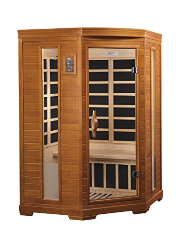 DYNAMIC SAUNAS AMZDYN622502 Heming Infrared Sauna Dark Honey Stain