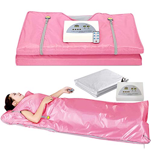 VANELL Larger Infrared Sauna Blanket 75 Length Heat 2Zone Far Infrared Blanket Zipper Type Digital Body Sauna Heating