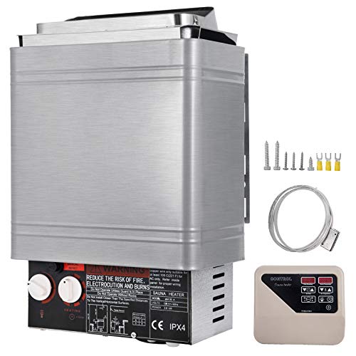 VEVOR Sauna Heater 9KW Dry Steam Bath Sauna Heater Stove 220V240V with External Controller Electric Sauna Stove for Max459 Cubic Feet Home Hotel Sauna Room Spa Shower Bath Sauna