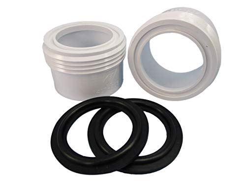 Set of (2) Hot Tub Spa 1 12 Slip X 1 12 Heater Union with Gasket