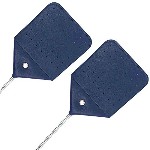 NextClimb Fly Swatters Heavy Duty 21  Royal Blue Leather Fly Swatter  Made with Thicker Wire  Best Fly Swatter to get rid of Flies Bugs Mosquitos (2Pack)