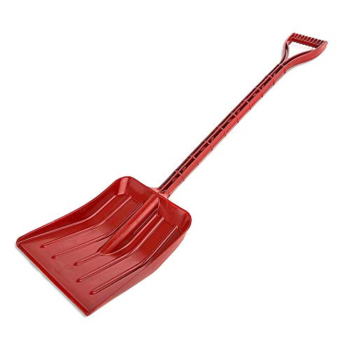 Rocky Mountain Goods Kids Snow Shovel  Perfect Sized Snow Shovel for Kids Age 3 to 12  Safer Than Metal Snow Shovels  Extra Strength Single Piece Plastic Bend Proof Design (1 Red)