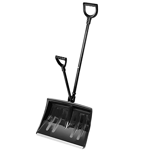Snow Shovel multifun 48 inch Back Saving Heavy Duty Snow Shovel with Ergonomical DGrip NonSlip Sponge and Durable Aluminum Blade for Car Driveway Camping and Outdoor Emergency