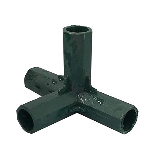 Yuhoo Corner Connector 4pcs 16mm Pipe Joint Building Plant Stakes Cages Supports Awning Pole Greenhouse Garden Framework Fencing Lawn 3 4 5 Ways Agriculture Tool(Right Angle 4 Way)