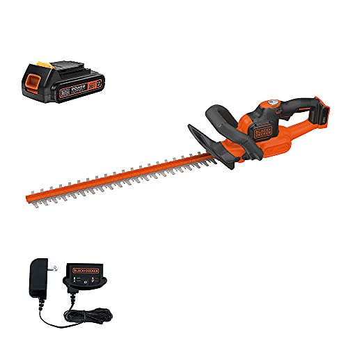 BLACKDECKER 20V MAX Cordless Hedge Trimmer with Power Command Powercut 22Inch (LHT321FF)