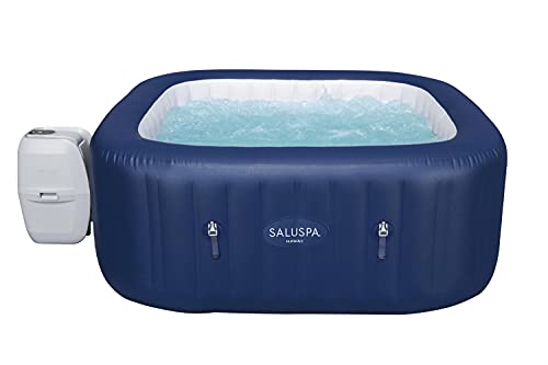 Bestway 60022E SaluSpa Hawaii 71Inch x 26Inch 6 Person Outdoor Inflatable Hot Tub Spa with Air Jets Pump 2 Filter Cartridges and Tub Cover Navy