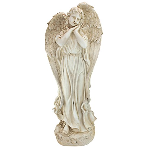 Design Toscano AL58133 Constances Conscience Angel Religious Garden Statue 32 Inch Polyresin Antique Stone