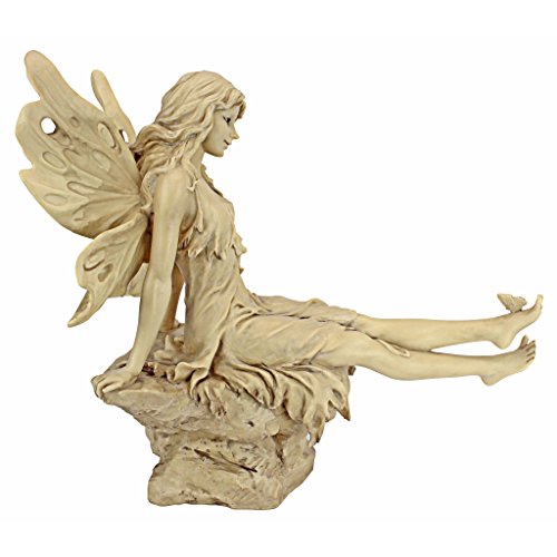 Design Toscano Twinkle Toes Fairy Garden Statue 13 Inch Polyresin Ancient Ivory